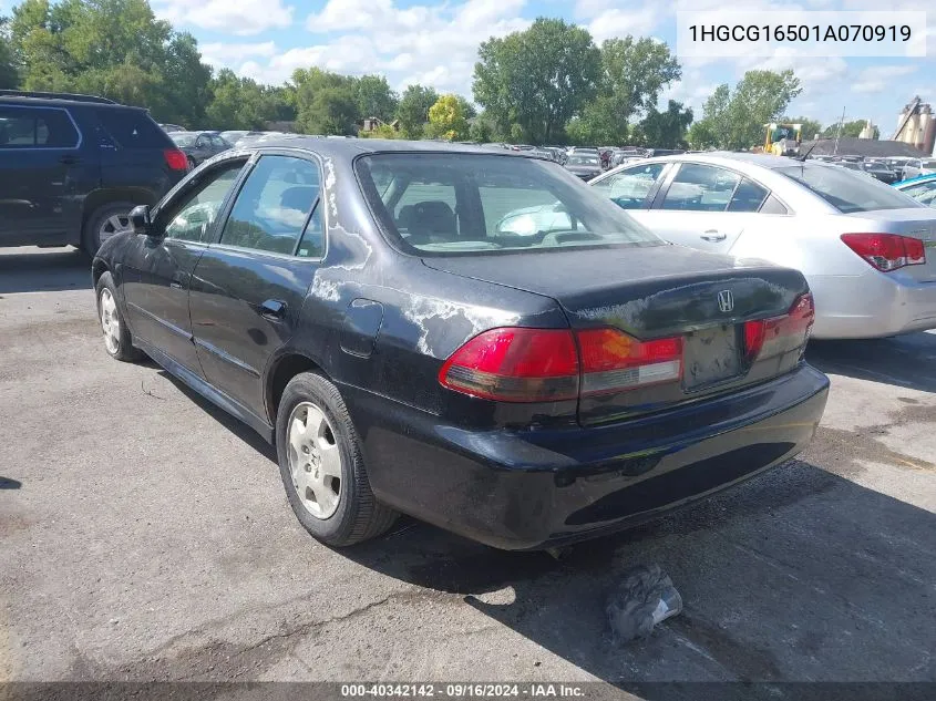 2001 Honda Accord Ex VIN: 1HGCG16501A070919 Lot: 40342142