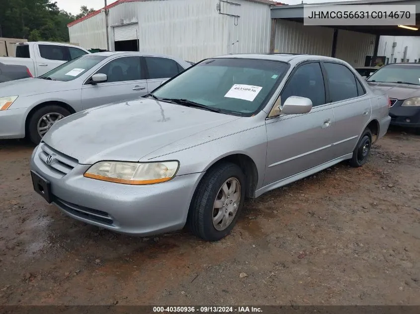 2001 Honda Accord 2.3 Ex VIN: JHMCG56631C014670 Lot: 40350936