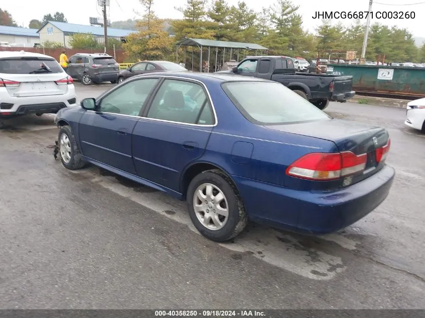 2001 Honda Accord Ex VIN: JHMCG66871C003260 Lot: 40358250