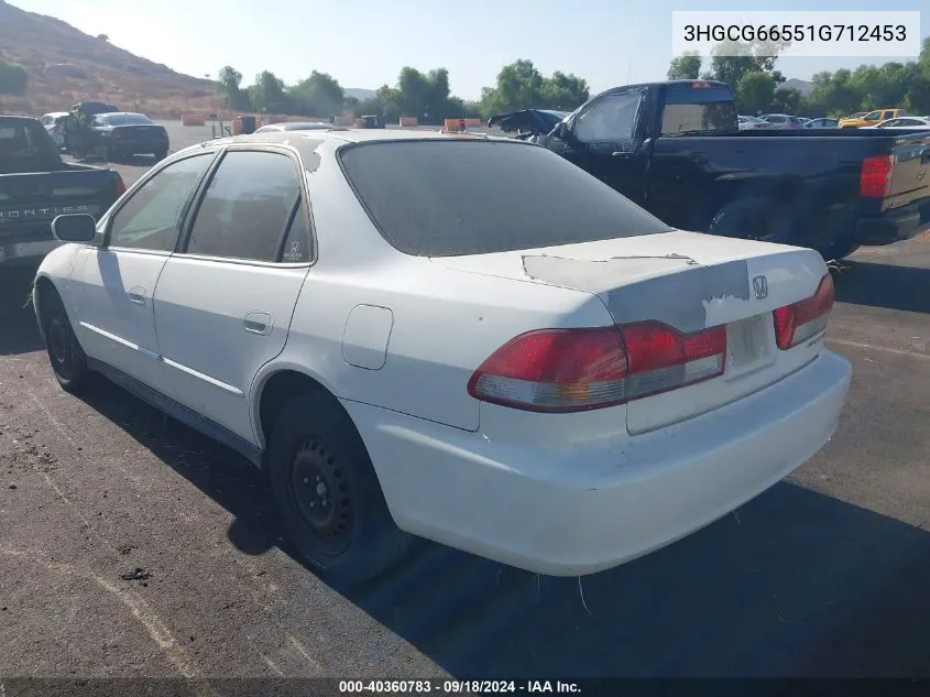 3HGCG66551G712453 2001 Honda Accord Lx