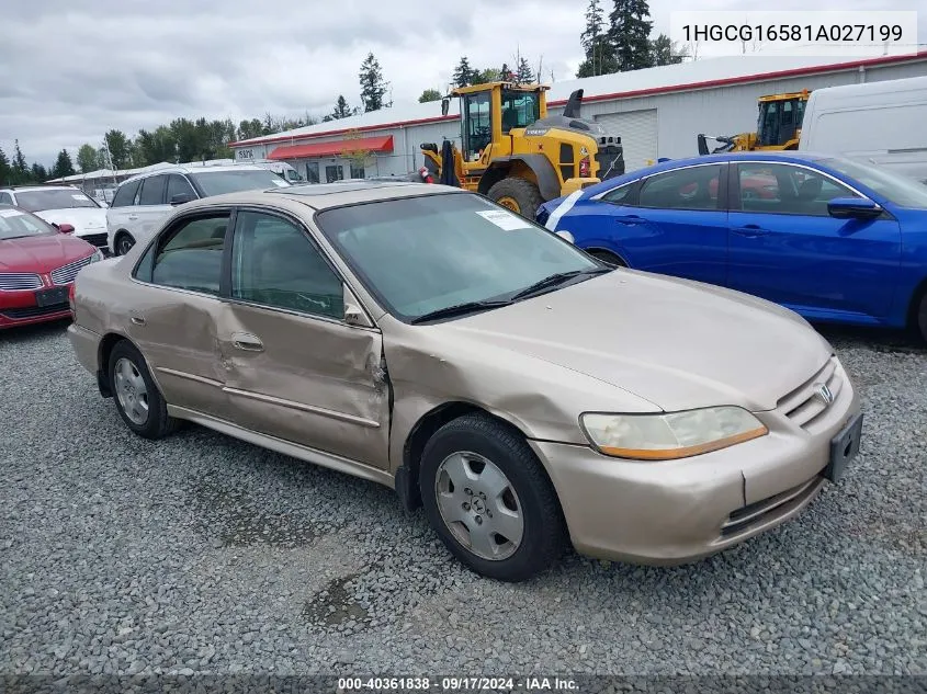 2001 Honda Accord 3.0 Ex VIN: 1HGCG16581A027199 Lot: 40361838