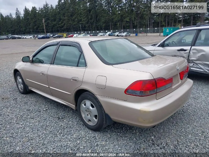 2001 Honda Accord 3.0 Ex VIN: 1HGCG16581A027199 Lot: 40361838