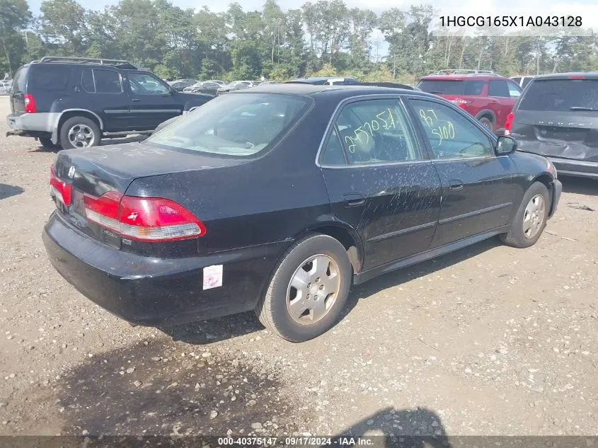 2001 Honda Accord 3.0 Ex VIN: 1HGCG165X1A043128 Lot: 40375147