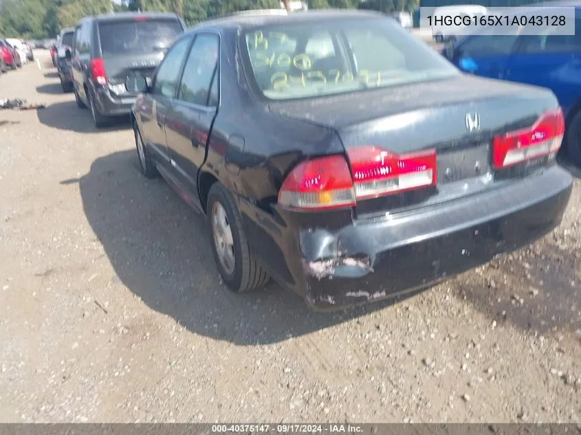 2001 Honda Accord 3.0 Ex VIN: 1HGCG165X1A043128 Lot: 40375147