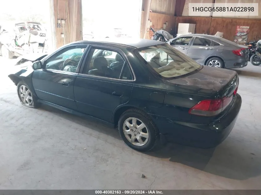 2001 Honda Accord 2.3 Ex VIN: 1HGCG65881A022898 Lot: 40382163