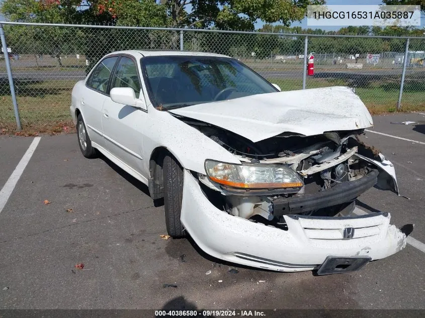 2001 Honda Accord 3.0 Ex VIN: 1HGCG16531A035887 Lot: 40386580