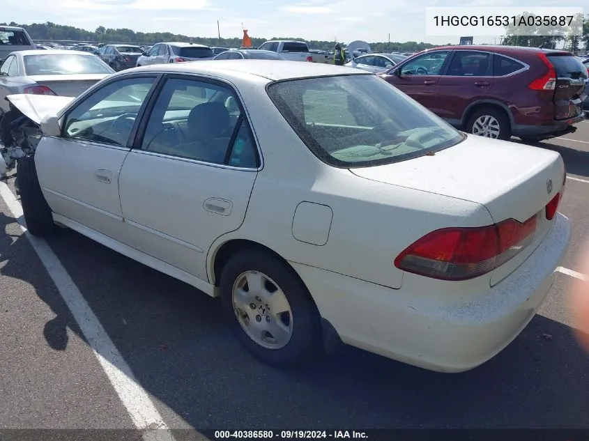 2001 Honda Accord 3.0 Ex VIN: 1HGCG16531A035887 Lot: 40386580