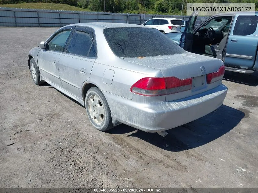 2001 Honda Accord 3.0 Ex VIN: 1HGCG165X1A005172 Lot: 40395525