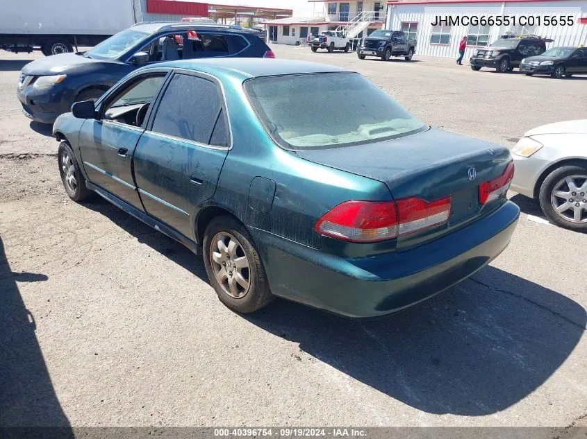 2001 Honda Accord 2.3 Lx VIN: JHMCG66551C015655 Lot: 40396754