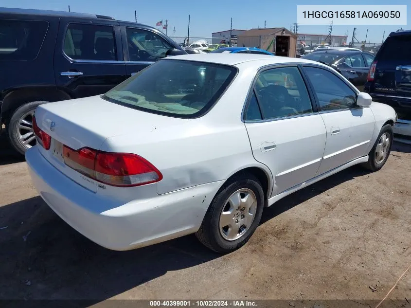 2001 Honda Accord 3.0 Ex VIN: 1HGCG16581A069050 Lot: 40399001