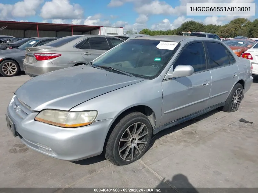 1HGCG66551A013001 2001 Honda Accord 2.3 Lx