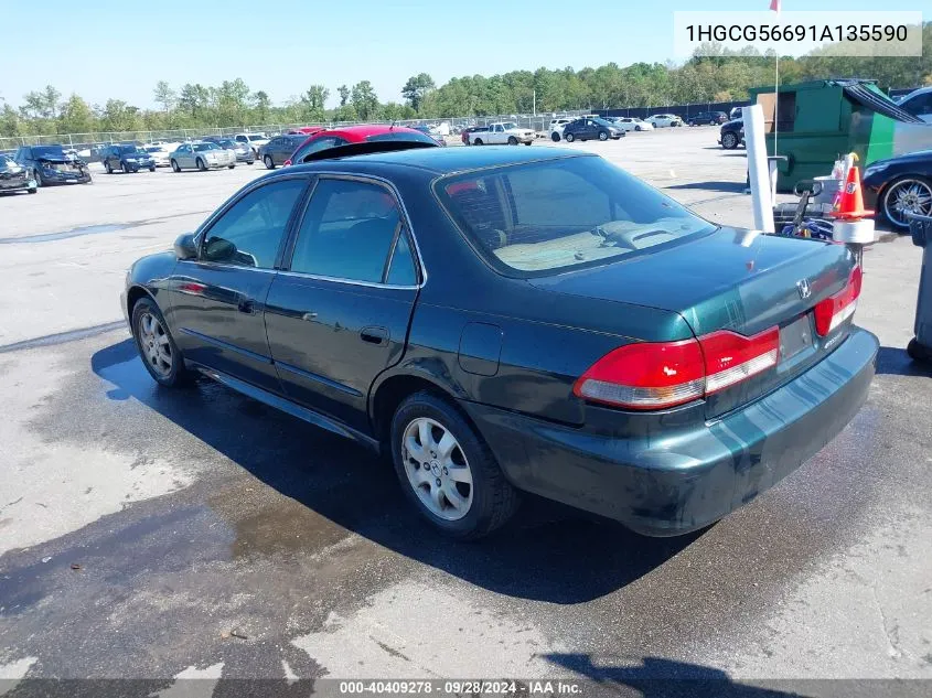 2001 Honda Accord 2.3 Ex VIN: 1HGCG56691A135590 Lot: 40409278