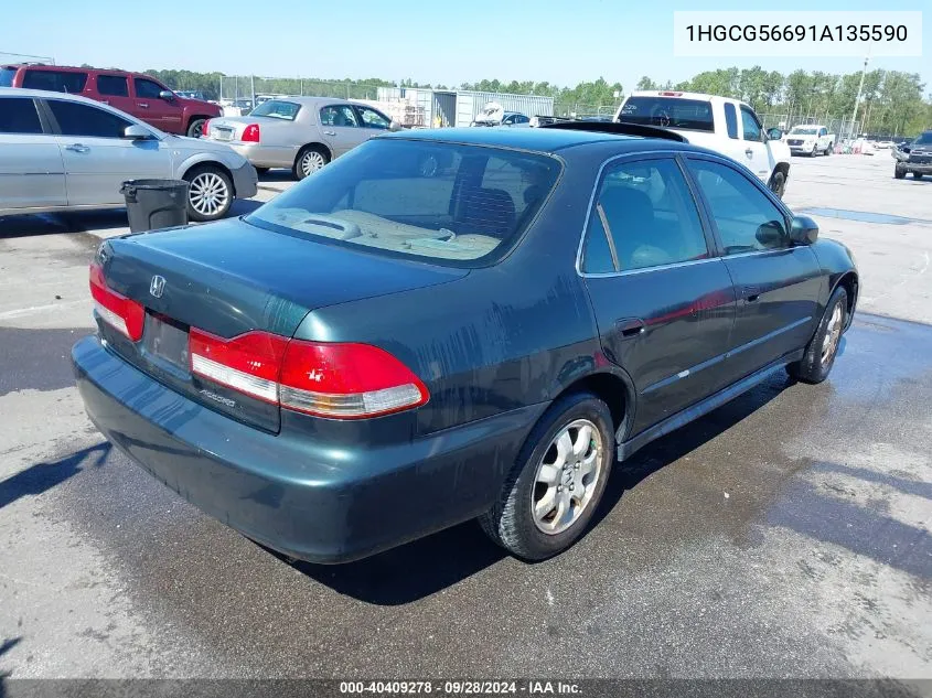 2001 Honda Accord 2.3 Ex VIN: 1HGCG56691A135590 Lot: 40409278