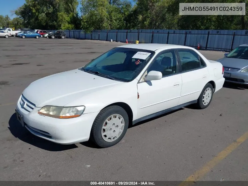 2001 Honda Accord Sdn Lx VIN: JHMCG55491C024359 Lot: 40410691