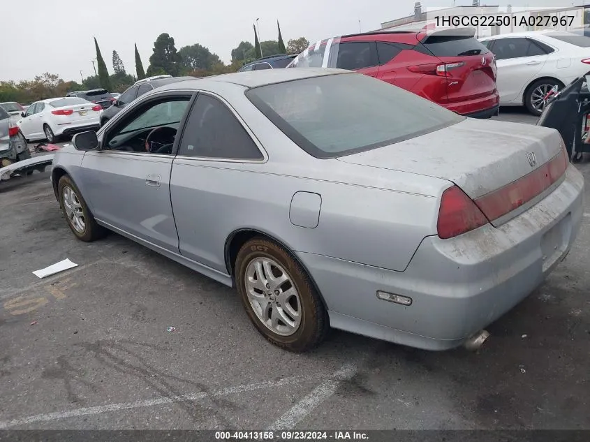 1HGCG22501A027967 2001 Honda Accord 3.0 Ex