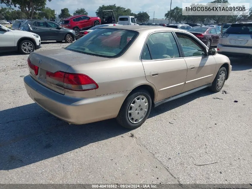 2001 Honda Accord 2.3 Lx VIN: 1HGCG564X1A089508 Lot: 40418562