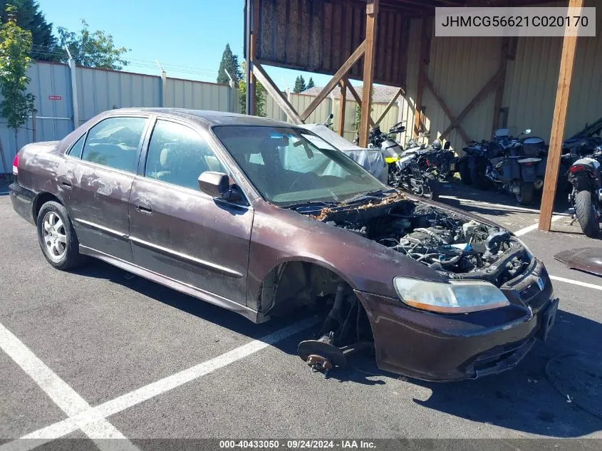 2001 Honda Accord 2.3 Ex VIN: JHMCG56621C020170 Lot: 40433050