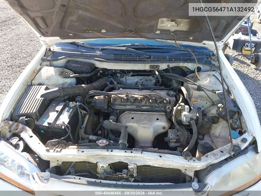 1HGCG56471A132492 2001 Honda Accord 2.3 Lx