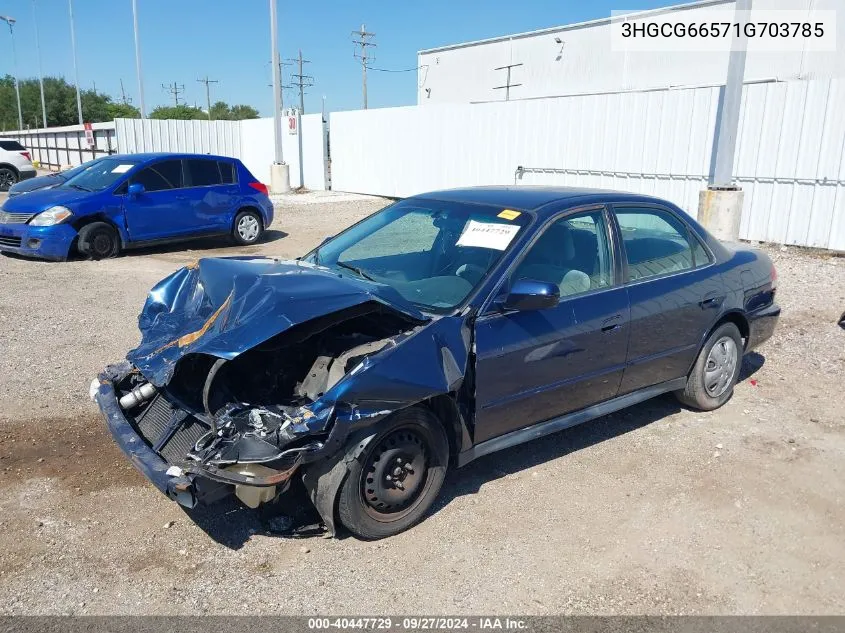 2001 Honda Accord 2.3 Lx VIN: 3HGCG66571G703785 Lot: 40447729