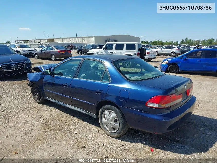 2001 Honda Accord 2.3 Lx VIN: 3HGCG66571G703785 Lot: 40447729