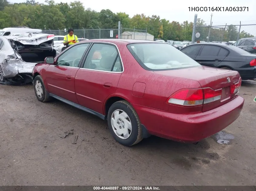 2001 Honda Accord 3.0 Lx VIN: 1HGCG164X1A063371 Lot: 40448897