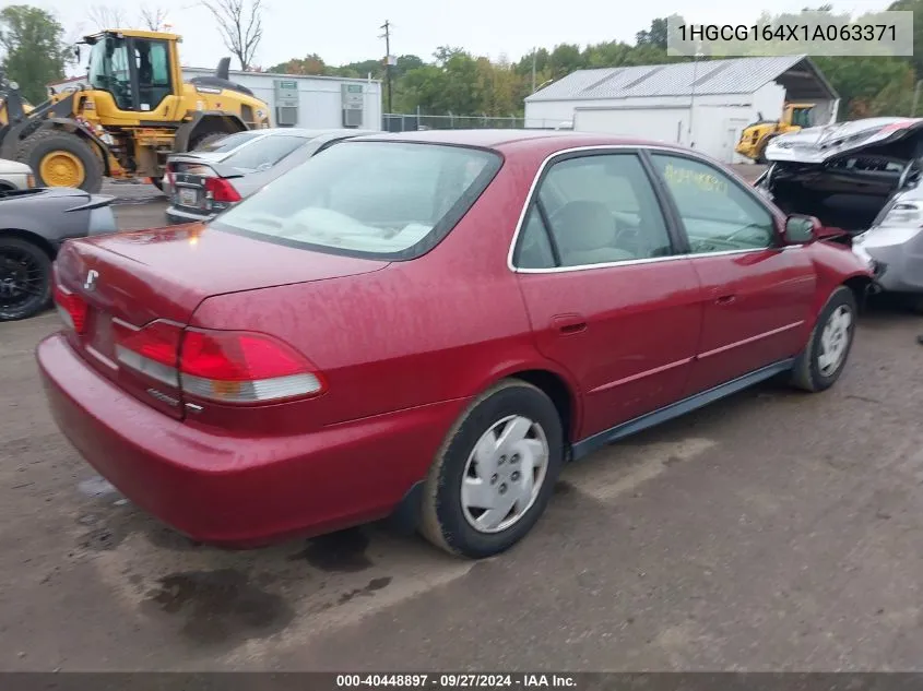 2001 Honda Accord 3.0 Lx VIN: 1HGCG164X1A063371 Lot: 40448897