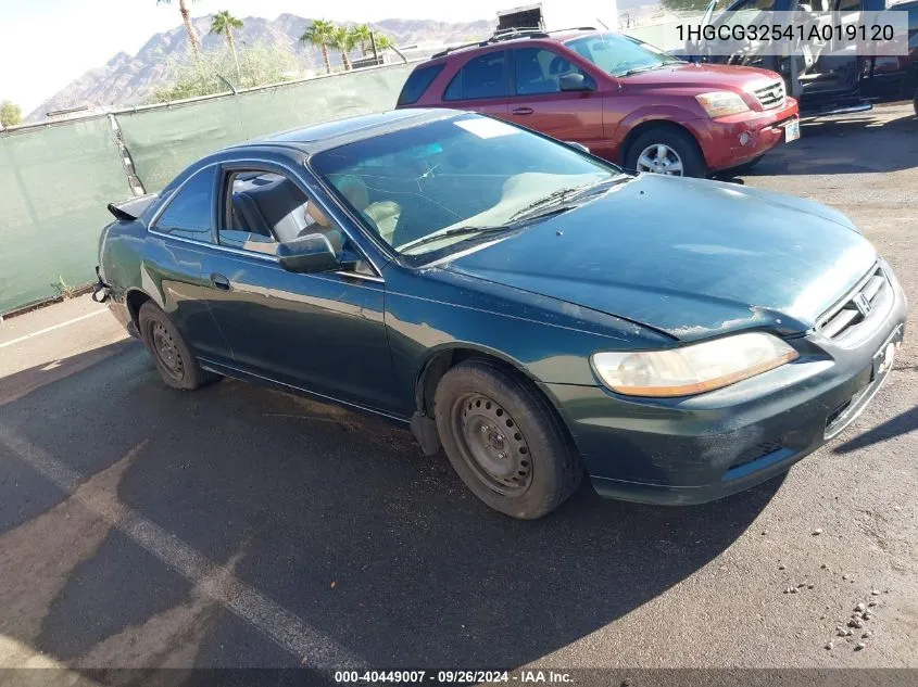 2001 Honda Accord Ex VIN: 1HGCG32541A019120 Lot: 40449007