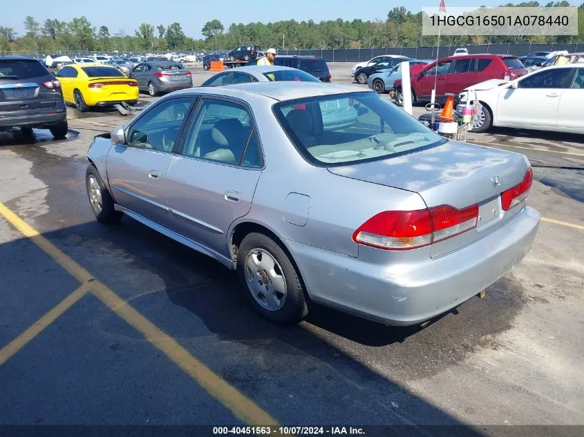 2001 Honda Accord 3.0 Ex VIN: 1HGCG16501A078440 Lot: 40451563