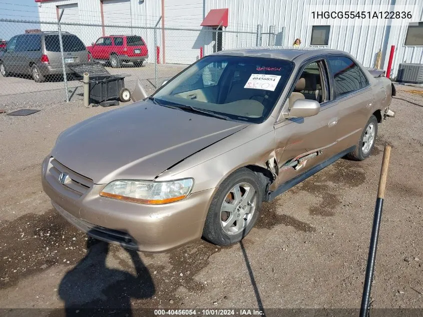 2001 Honda Accord 2.3 Lx VIN: 1HGCG55451A122836 Lot: 40456054