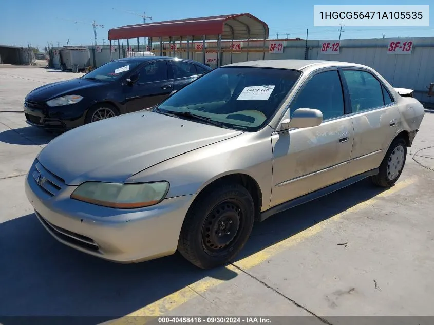 2001 Honda Accord 2.3 Lx VIN: 1HGCG56471A105535 Lot: 40458416