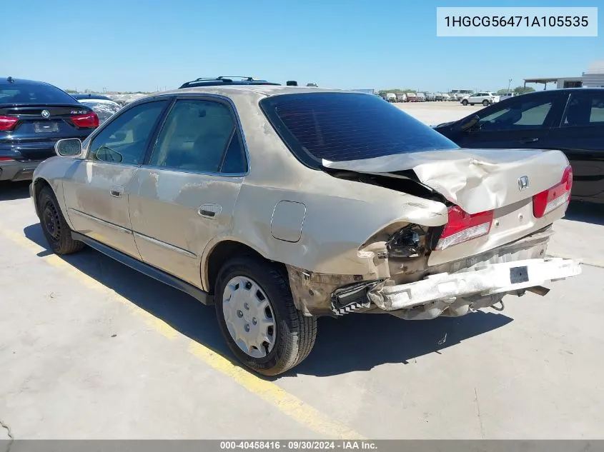 1HGCG56471A105535 2001 Honda Accord 2.3 Lx