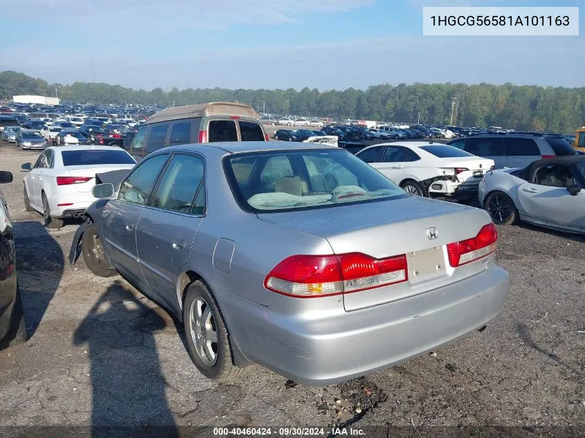 2001 Honda Accord 2.3 Lx VIN: 1HGCG56581A101163 Lot: 40460424