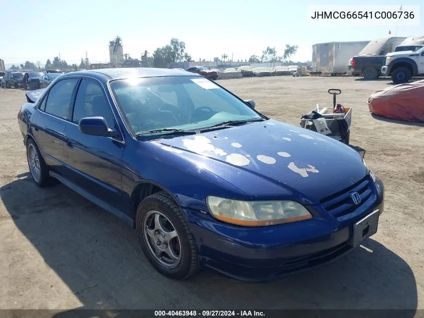 2001 Honda Accord 2.3 Lx VIN: JHMCG66541C006736 Lot: 40463948