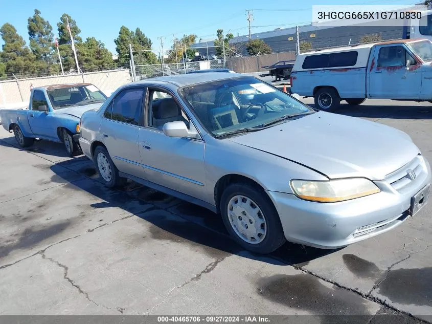 2001 Honda Accord 2.3 Lx VIN: 3HGCG665X1G710830 Lot: 40465706