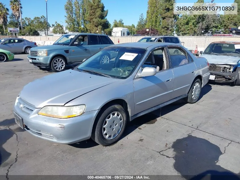 2001 Honda Accord 2.3 Lx VIN: 3HGCG665X1G710830 Lot: 40465706