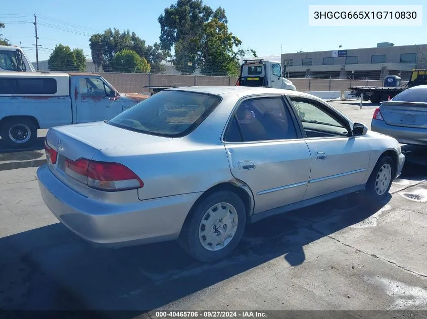 2001 Honda Accord 2.3 Lx VIN: 3HGCG665X1G710830 Lot: 40465706