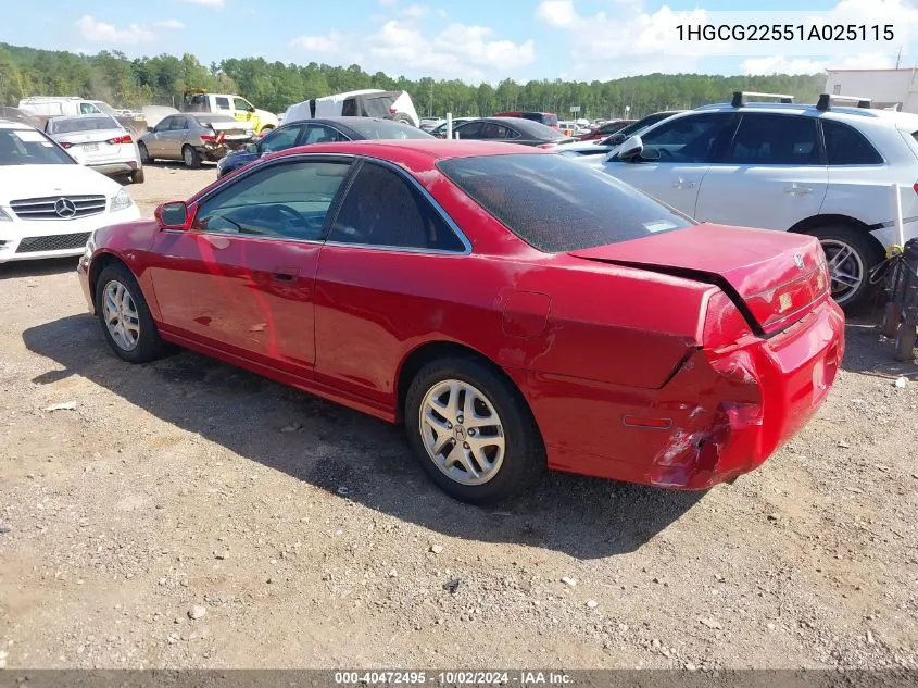 1HGCG22551A025115 2001 Honda Accord 3.0 Ex