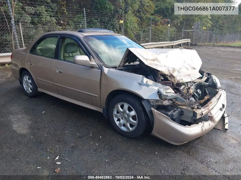 1HGCG66861A007377 2001 Honda Accord 2.3 Ex