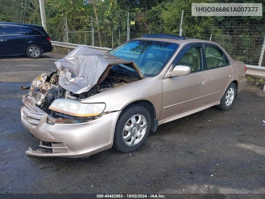 2001 Honda Accord 2.3 Ex VIN: 1HGCG66861A007377 Lot: 40482983