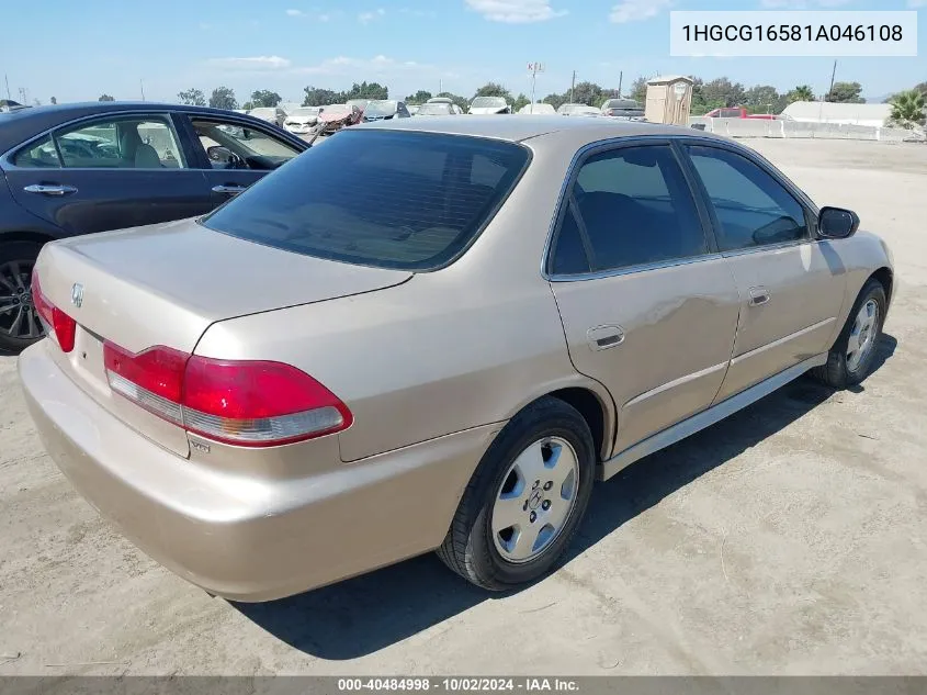 1HGCG16581A046108 2001 Honda Accord 3.0 Ex