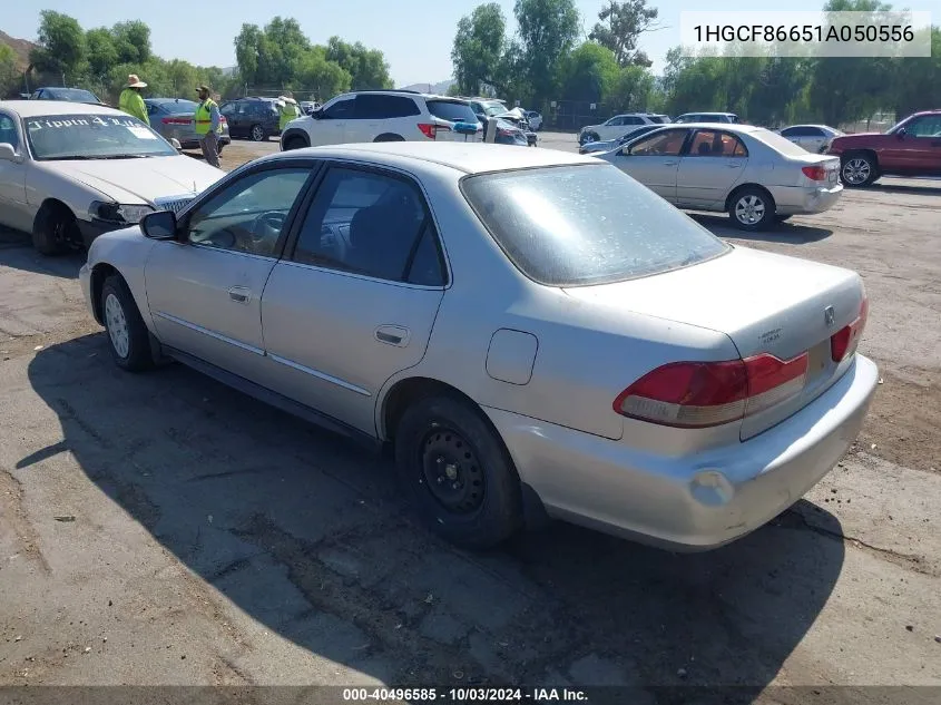 2001 Honda Accord Value Package VIN: 1HGCF86651A050556 Lot: 40496585