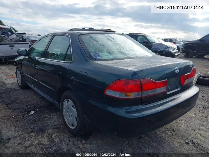 2001 Honda Accord 3.0 Lx VIN: 1HGCG16421A070444 Lot: 40500064