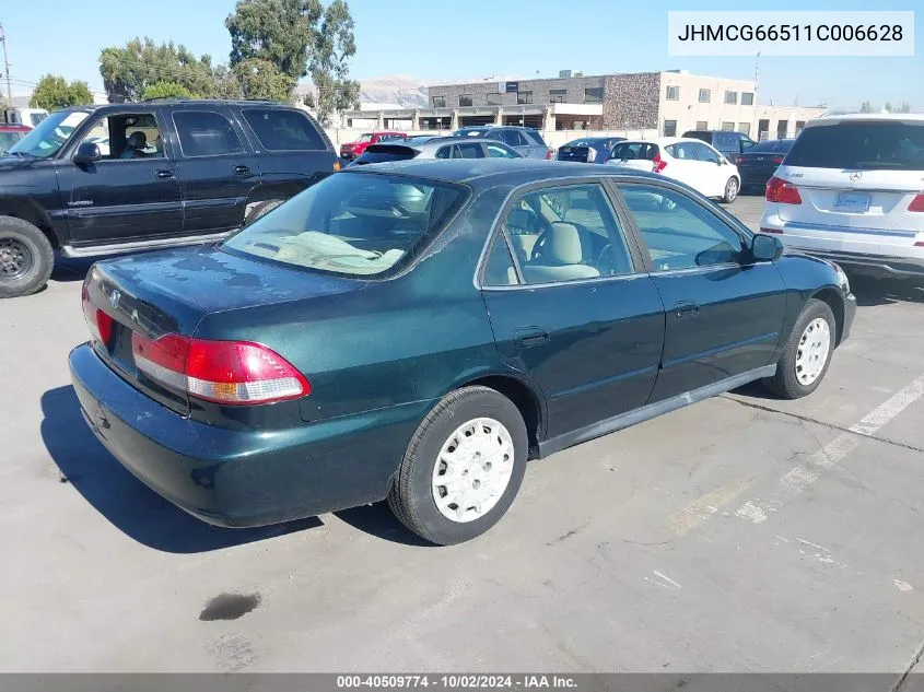 2001 Honda Accord 2.3 Lx VIN: JHMCG66511C006628 Lot: 40509774