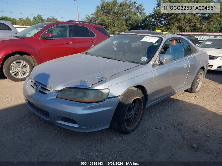 2001 Honda Accord 2.3 Ex VIN: 1HGCG32531A004561 Lot: 40515143