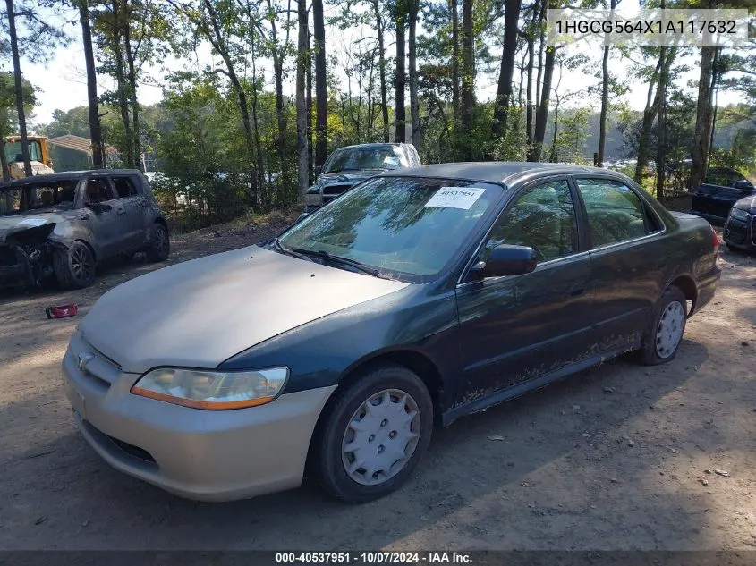 2001 Honda Accord 2.3 Lx VIN: 1HGCG564X1A117632 Lot: 40537951