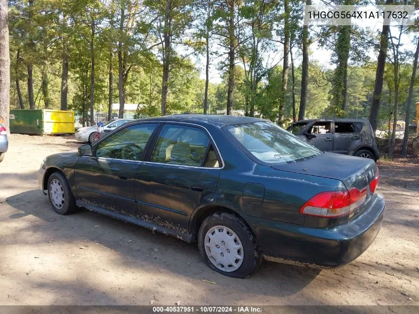 2001 Honda Accord 2.3 Lx VIN: 1HGCG564X1A117632 Lot: 40537951