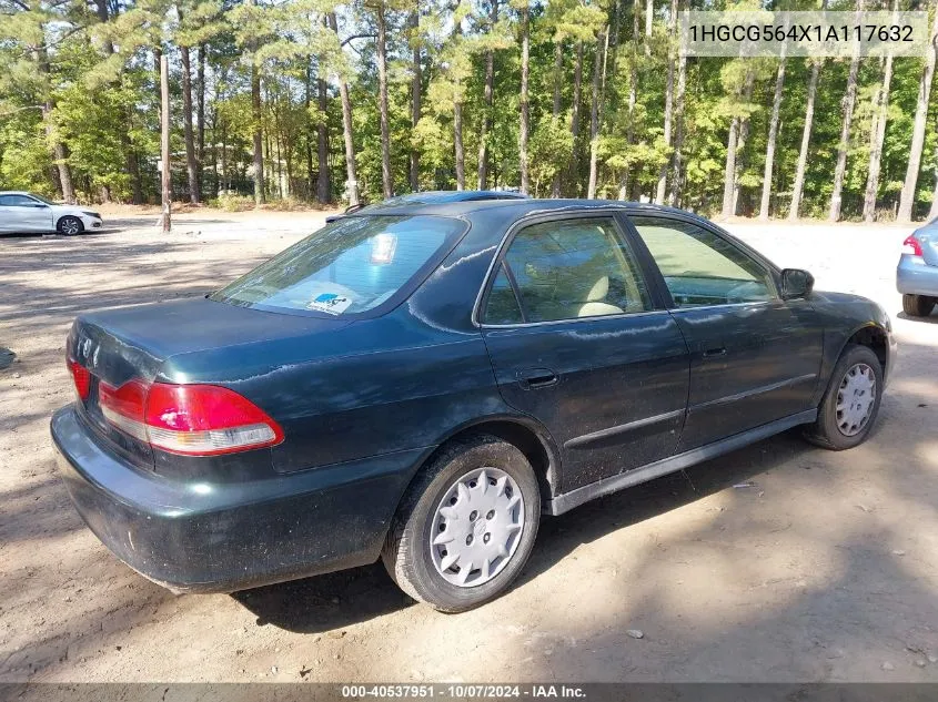 2001 Honda Accord 2.3 Lx VIN: 1HGCG564X1A117632 Lot: 40537951