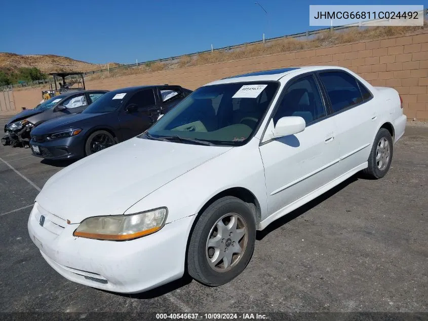 JHMCG66811C024492 2001 Honda Accord Ex