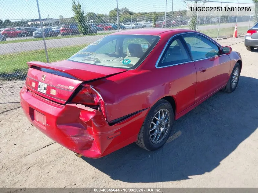 1HGCG22511A010286 2001 Honda Accord 3.0 Ex