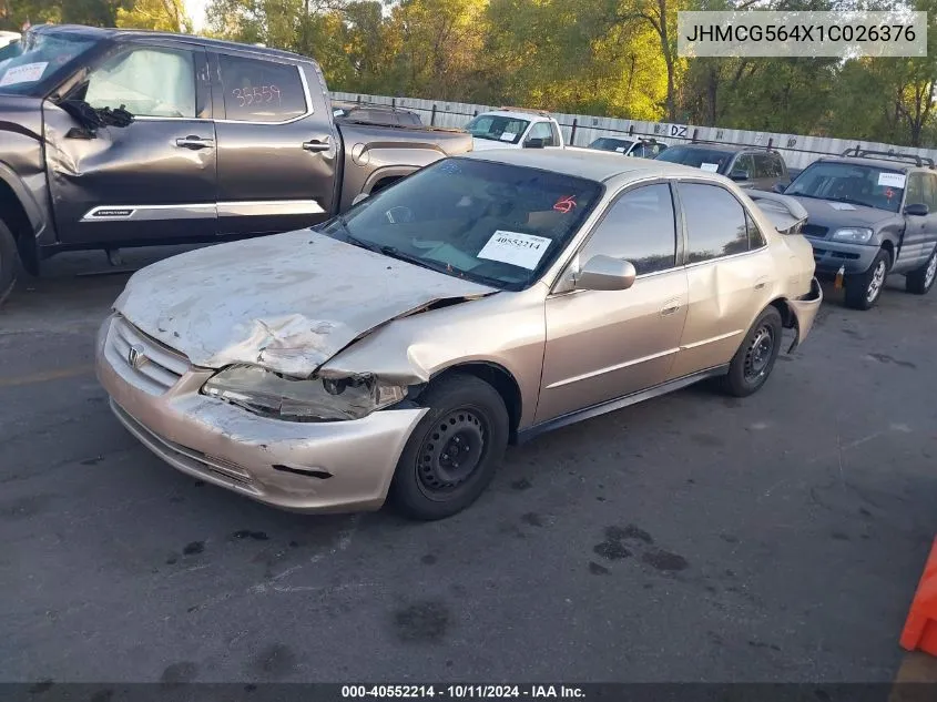 JHMCG564X1C026376 2001 Honda Accord 2.3 Lx